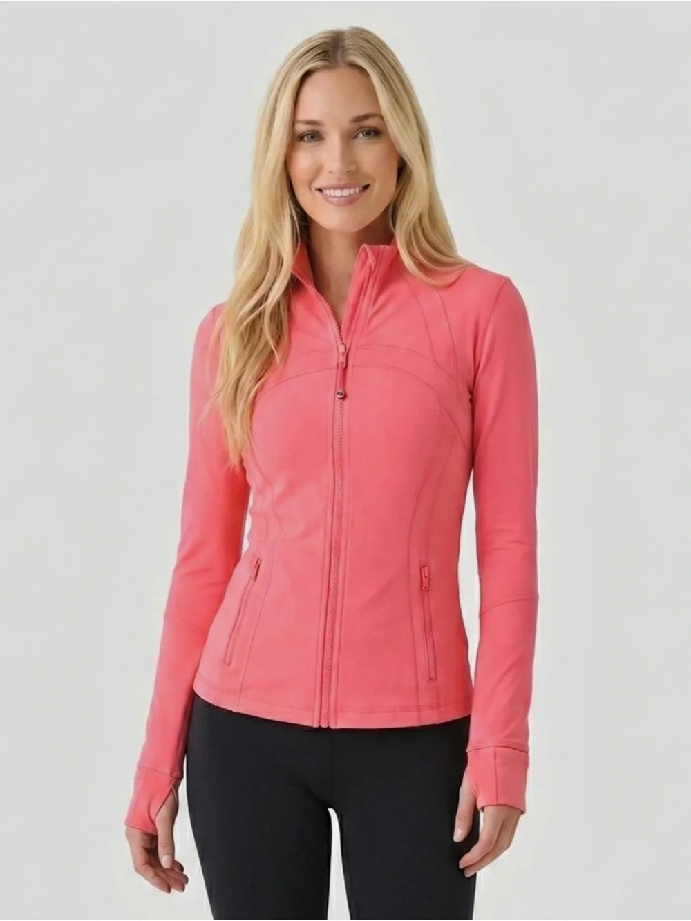 Lululemon Nulu Define Jacket Sakura Pink W4CAFS 10 Square Dot